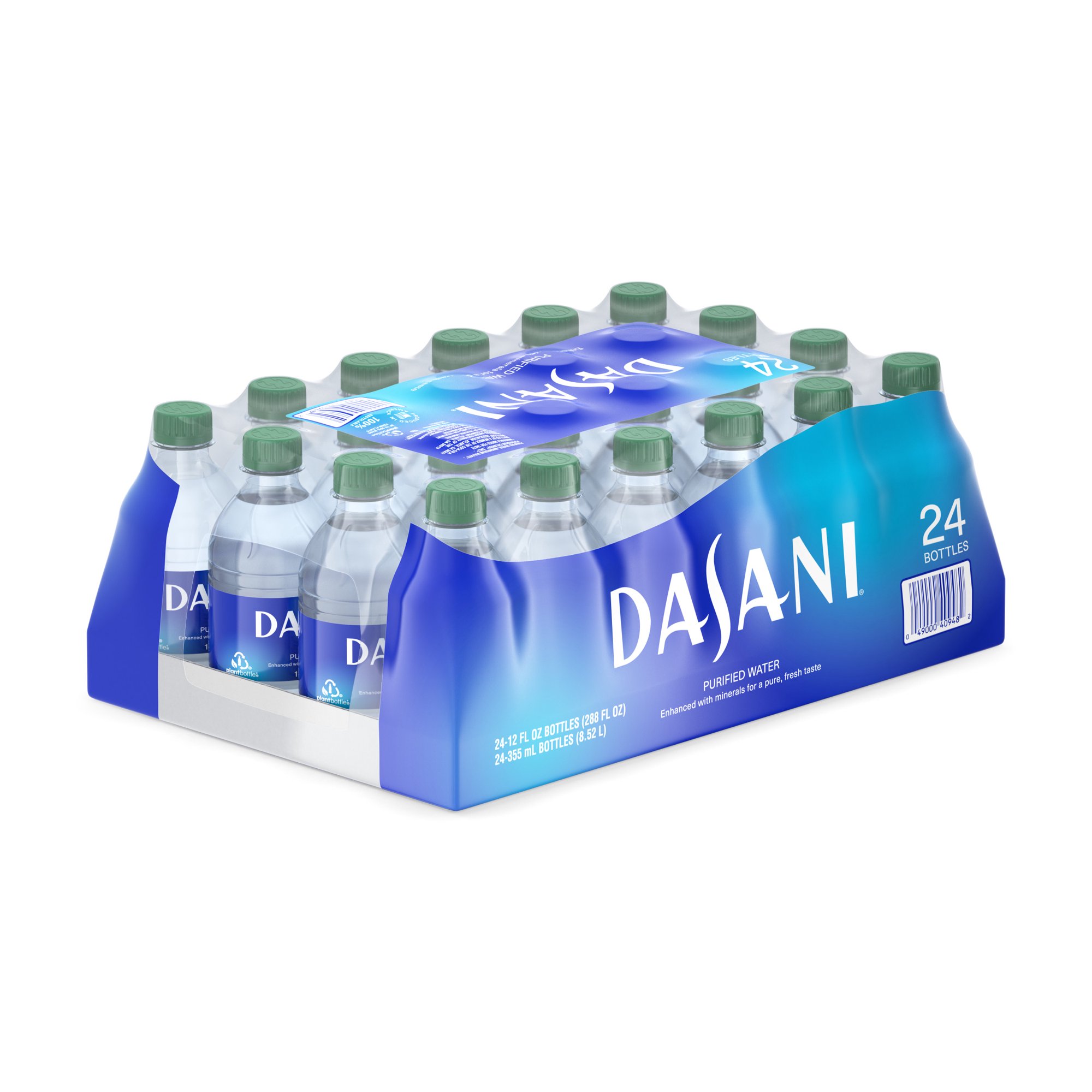 DASANI Purified Water Bottles Enhanced with Minerals, 12 fl oz, 24 Pack
